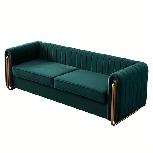 3 Seater sofa Olive premium Golden handle sofa