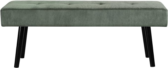 upholstery ottoman with wooden legs