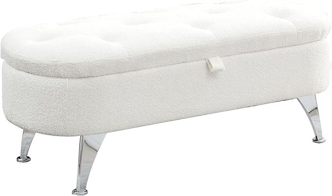 upholster ottoman with storage ss legs