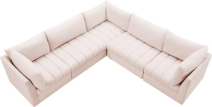 L shape sofa Five Seater 6 Bigg cushions fibers legs