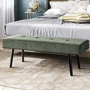 upholstery ottoman with wooden legs