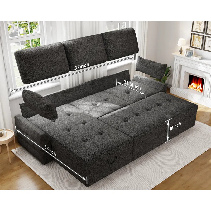 FlexiLounge L shape sofa cum bed with storage RHS