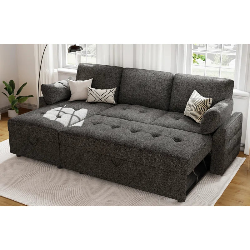 FlexiLounge L shape sofa cum bed with storage RHS