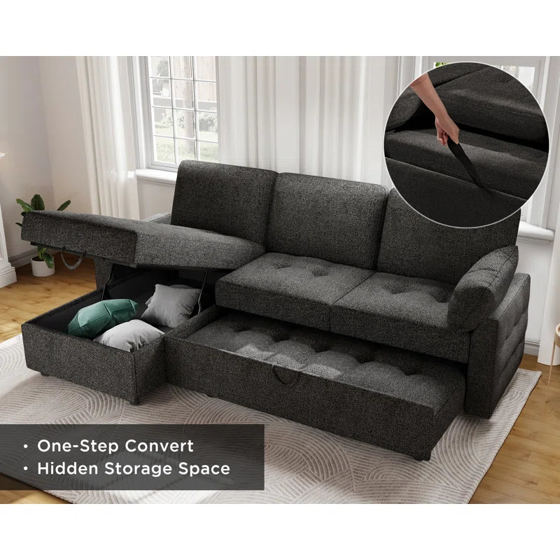 FlexiLounge L shape sofa cum bed with storage RHS