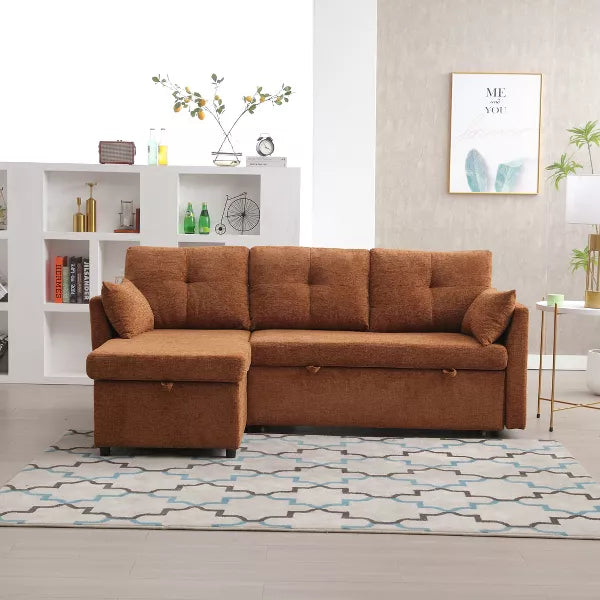 L Shape sofa cum bed with storage