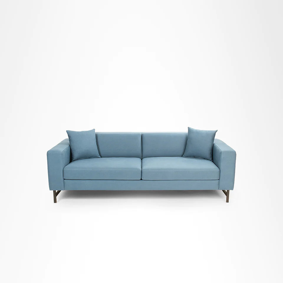 Aurelia 3 seater sofa with ss black legs