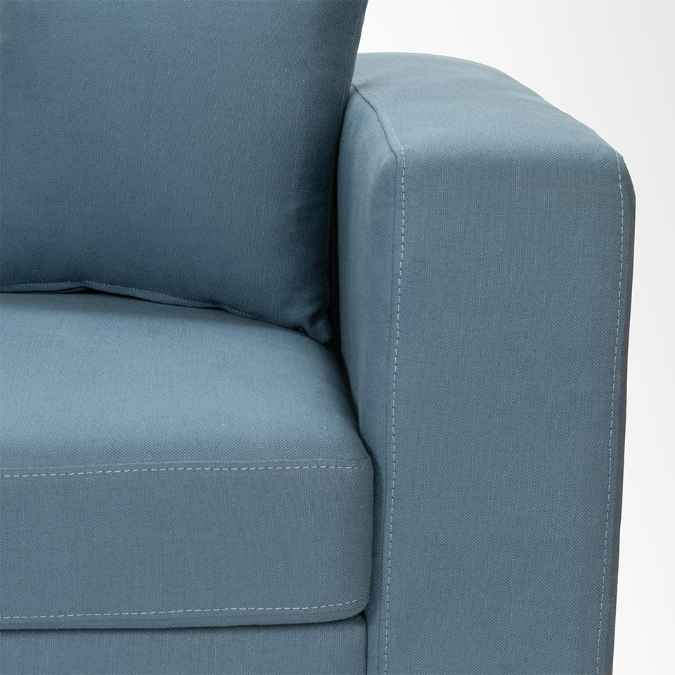 Aurelia 3 seater sofa with ss black legs