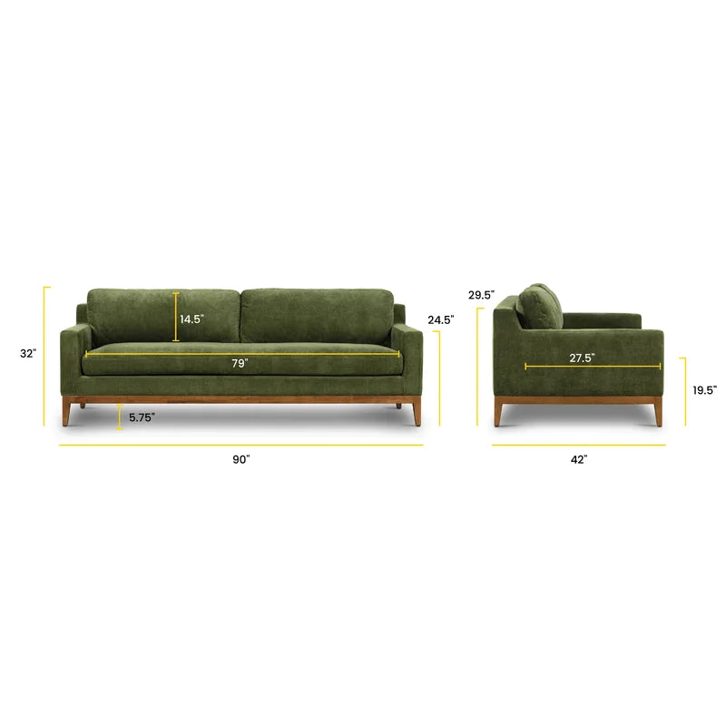 3 seater Ariana sofa Teak wood Base