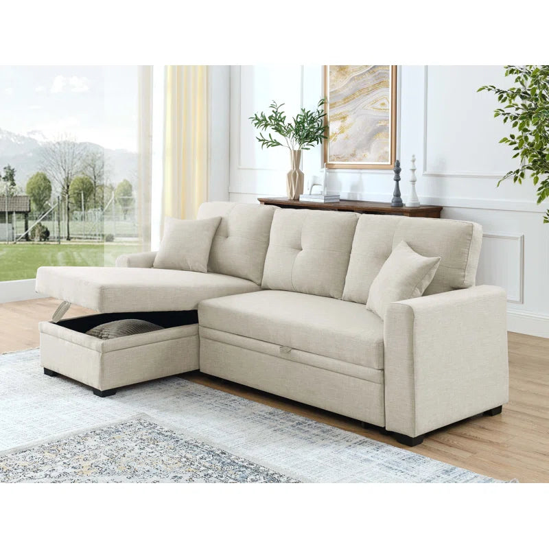 L Shape Sofa cum bed with storage