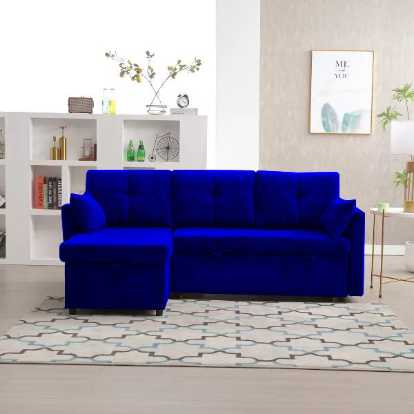 L Shape sofa cum bed with storage