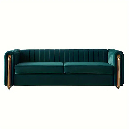 3 Seater sofa Olive premium Golden handle sofa