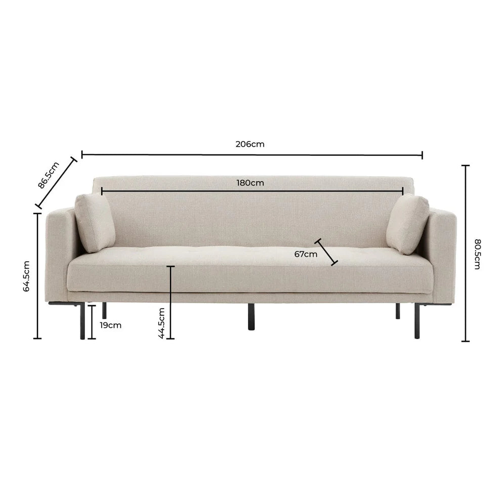 Cavalli Luxe 3 seater sofa bed ss legs