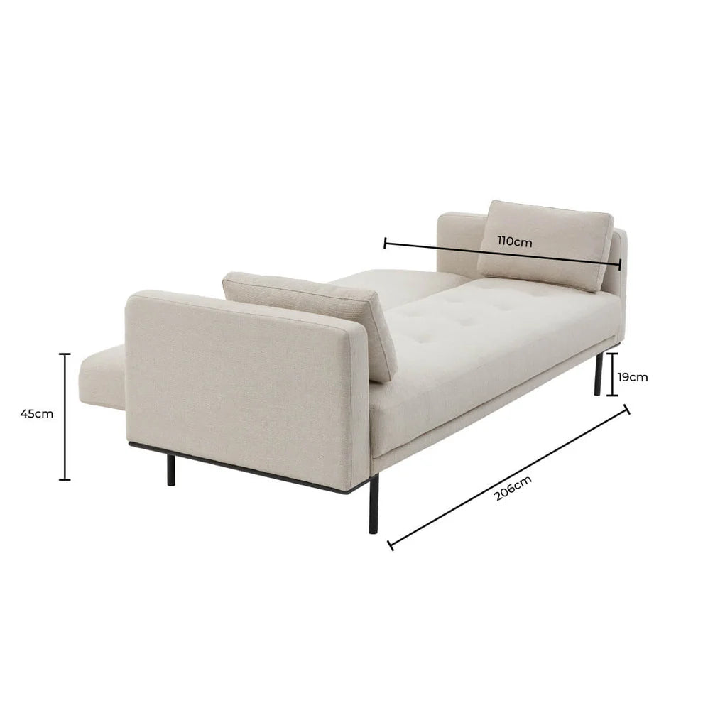 Cavalli Luxe 3 seater sofa bed ss legs